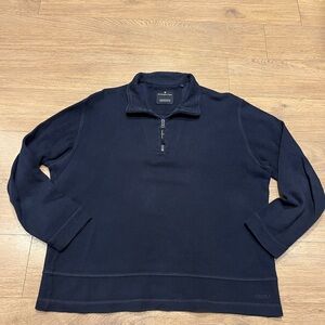 Ermenegildo Zegna Men's Blue Pullover Quarter Zip Sweater TwinTech L